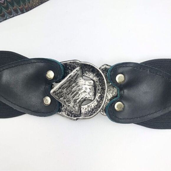 Vintage 80’s Silvertone Metal Arrow Buckle Belt - Picture 11 of 12